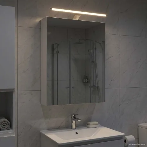 Kupaonski ormar s ogledalom Bijelo 50 x 14,5 x 70 cm - Bijeli 50 x 14,5 x 70 cm s LED svjetlima Cijena