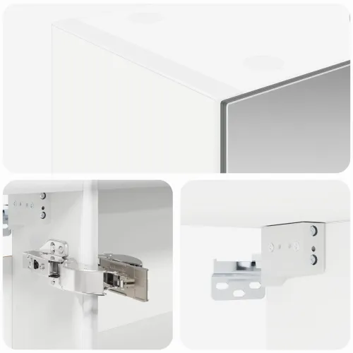 Kupaonski ormar s ogledalom Bijelo 50 x 14,5 x 70 cm - Bijeli 50 x 14,5 x 70 cm s LED svjetlima Cijena