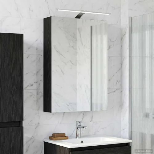Kupaonski ormar s ogledalom Crni hrast 50 x 14,5 x 70 cm - Crni hrast 50 x 14,5 x 70 cm s LED svjetlima Cijena