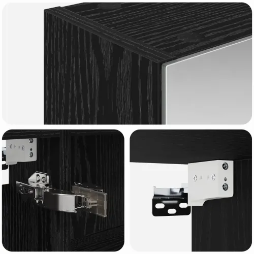 Kupaonski ormar s ogledalom Crni hrast 50 x 14,5 x 70 cm - Crni hrast 50 x 14,5 x 70 cm s LED svjetlima Cijena