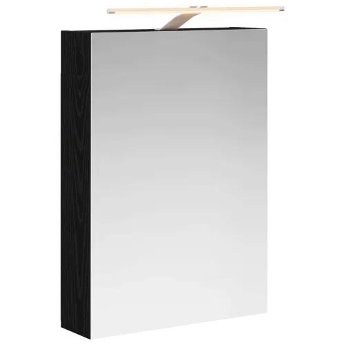 Kupaonski ormar s ogledalom Crni hrast 50 x 14,5 x 70 cm - Crni hrast 50 x 14,5 x 70 cm s LED svjetlima Cijena