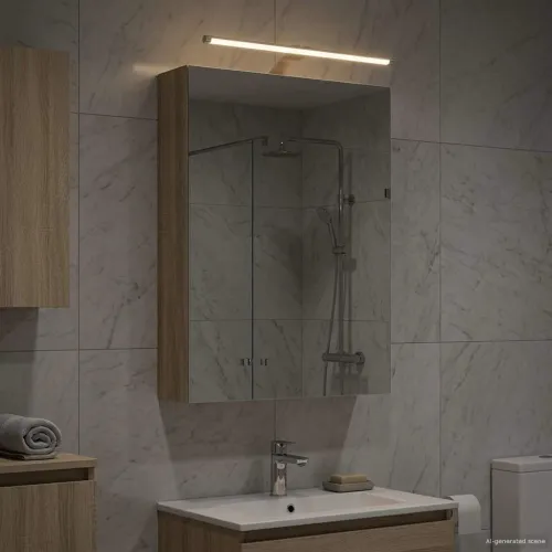 Kupaonski ormar s ogledalom Sonoma hrast 50 x 14,5 x 70 cm - sonoma hrast 50 x 14,5 x 70 cm s LED svjetlima Cijena