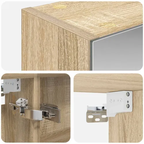 Kupaonski ormar s ogledalom Sonoma hrast 50 x 14,5 x 70 cm - sonoma hrast 50 x 14,5 x 70 cm s LED svjetlima Cijena