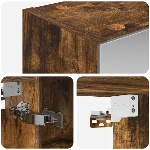 Kupaonski ormar s ogledalom Dimljeni hrast 50 x 14,5 x 70 cm - Dimljeni hrast 50 x 14,5 x 70 cm s LED svjetlima Cijena