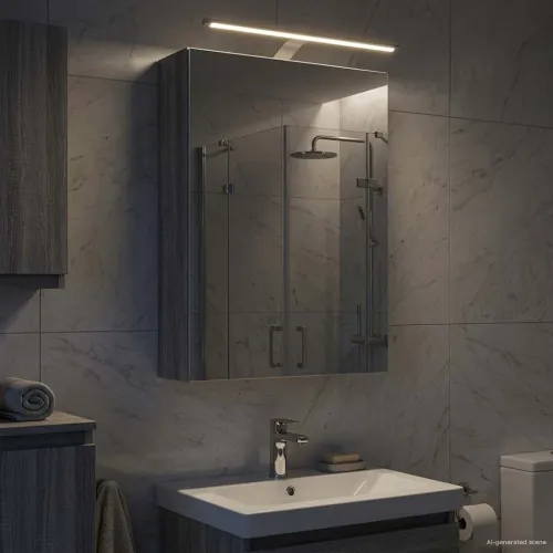 Kupaonski ormar s ogledalom Siva Sonoma 50 x 14,5 x 70 cm - Siva sonoma 50 x 14,5 x 70 cm s LED svjetlima Cijena