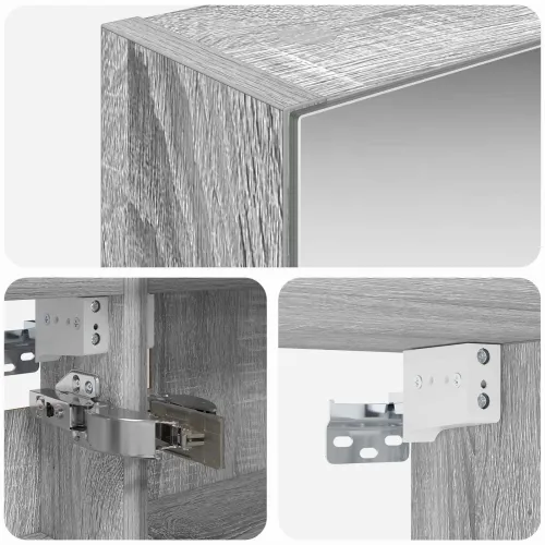 Kupaonski ormar s ogledalom Siva Sonoma 50 x 14,5 x 70 cm - Siva sonoma 50 x 14,5 x 70 cm s LED svjetlima Cijena