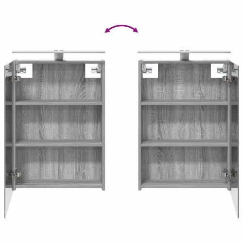 Kupaonski ormar s ogledalom Siva Sonoma 50 x 14,5 x 70 cm - Siva sonoma 50 x 14,5 x 70 cm s LED svjetlima Cijena