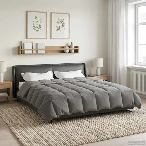 Zimska pokrivača 200 x 220 cm Zima Mikrovlakna (100% poliester) - Svjetlosiva 200 x 220 cm Cijena