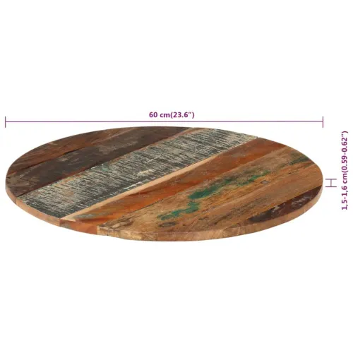 Okrugla stolna ploča 60 cm 15 - 16 mm masivno obnovljeno drvo - 60 cm 15-16 mm masivno obnovljeno drvo Cijena