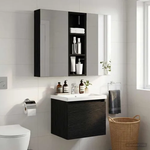 Kupaonski zidni ormarić Crni Hrast 20 x 10 x 60,5 cm - Crni hrast 20 x 10 x 60,5 cm Cijena