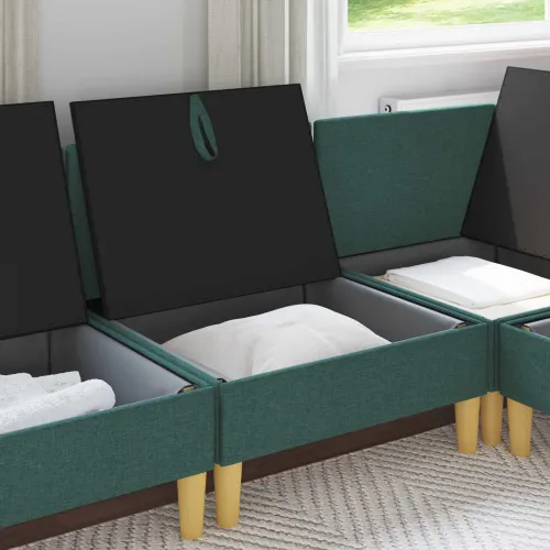 Sofa s pohranom Tkanina - Tamnozelena Srednja sofa Cijena