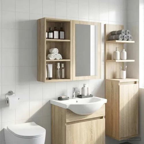 Kupaonski zidni ormarić Sonoma hrast 30 x 16 x 62,5 cm - sonoma hrast 30 x 16 x 62,5 cm Cijena