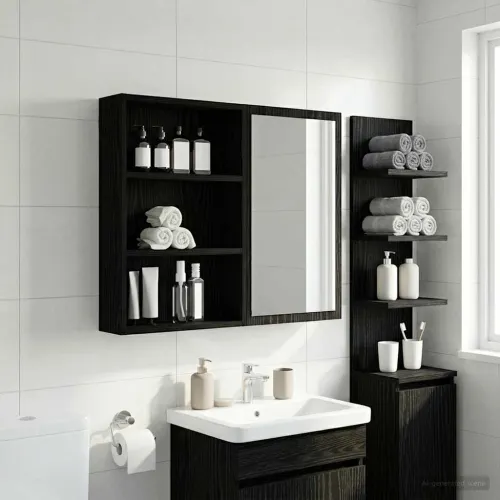 Kupaonski zidni ormarić Crni Hrast 40 x 10 x 60,5 cm - Crni hrast 40 x 10 x 60,5 cm Cijena