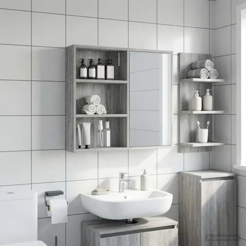 Kupaonski zidni ormarić Sivi Sonoma 40 x 10 x 60,5 cm - Sivi Sonoma 40 x 10 x 60,5 cm Cijena
