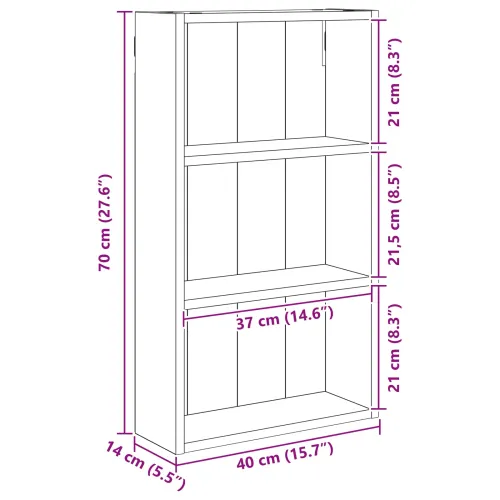 Kupaonski zidni ormarić Crni Hrast 40 x 14 x 70 cm - Crni hrast 40 x 14 x 70 cm Cijena