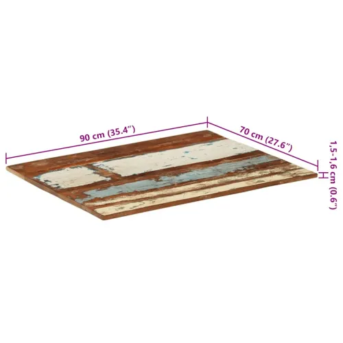 Pravokutna stolna ploča 70 x 90 cm 15 - 16 mm obnovljeno drvo - 70 x 90 cm 15-16 mm 1 masivno obnovljeno drvo 70 x 90 cm 15-16 m Cijena