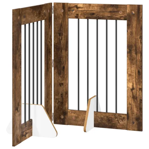 Preklopna vrata za pse s postoljem 2 kom. Dimljeni hrast - Dimljeni hrast 60 x 80 cm 2 Cijena