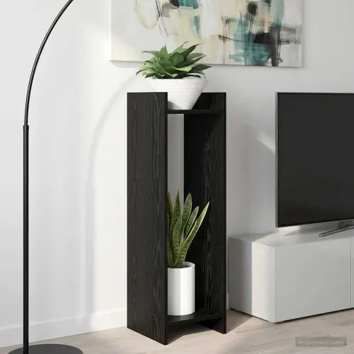 Stalak za biljke Crni hrast 30 x 30 x 100 cm Konstruirano drvo - Crni hrast 30 x 30 x 100 cm 1 Cijena