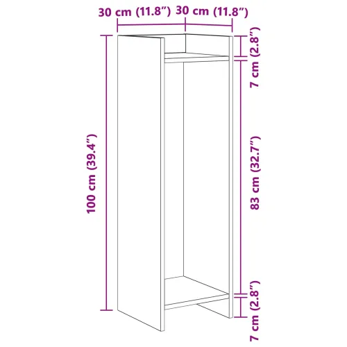 Stalak za biljke 2 kom. Dimljeni hrast 30 x 30 x 100 cm - Dimljeni hrast 30 x 30 x 100 cm 2 Cijena
