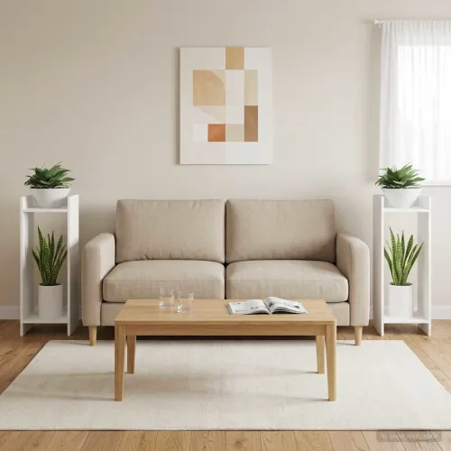 Stalak za biljke 2 kom. Bijela 30 x 30 x 80 cm - Bijela 30 x 30 x 80 cm 2 Cijena