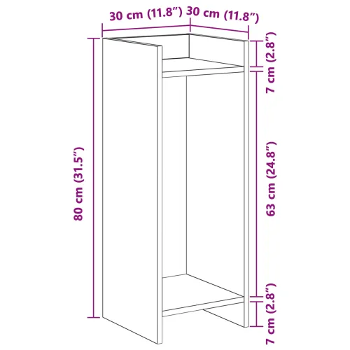 Stalak za biljke 2 kom. Crni hrast 30 x 30 x 80 cm - Crni hrast 30 x 30 x 80 cm 2 Cijena