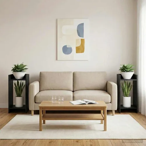 Stalak za biljke Crni hrast 30 x 30 x 60 cm Konstruirano drvo - Crni hrast 30 x 30 x 60 cm 2 Cijena