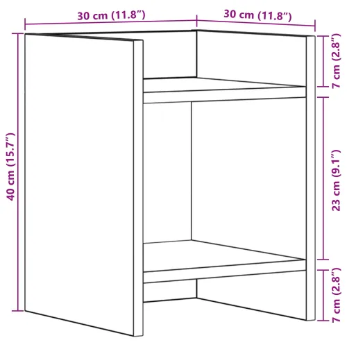 Stalak za biljke 2 kom. Dimljeni hrast 30 x 30 x 40 cm - Dimljeni hrast 30 x 30 x 40 cm 2 Cijena