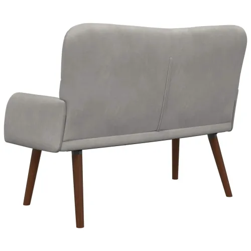 Sofa za dvije osobe Svjetlosiva 115 x 61 x 87 cm Baršun - Svjetlosiva Cijena