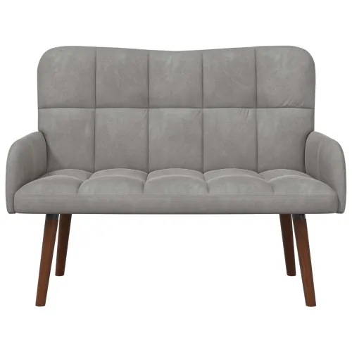 Sofa za dvije osobe Svjetlosiva 115 x 61 x 87 cm Baršun - Svjetlosiva Cijena