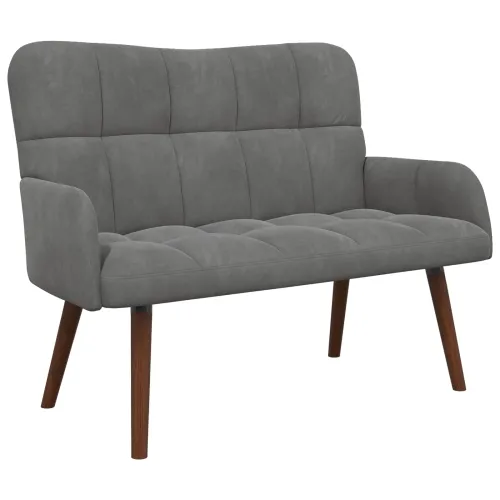 Sofa za dvije osobe Tamnosiva 115 x 61 x 87 cm Baršun - Tamnosiva Cijena