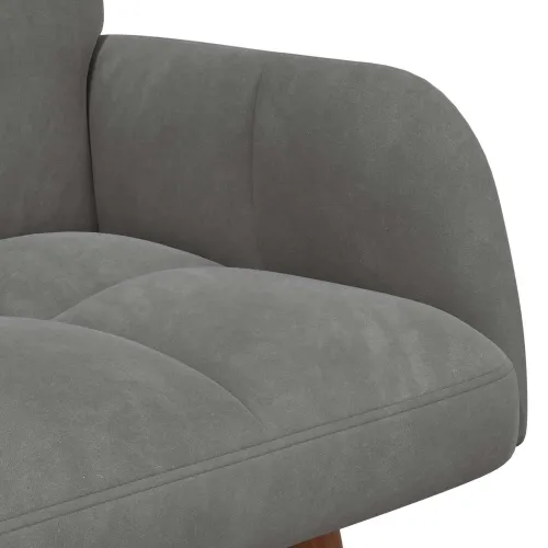 Sofa za dvije osobe Tamnosiva 115 x 61 x 87 cm Baršun - Tamnosiva Cijena