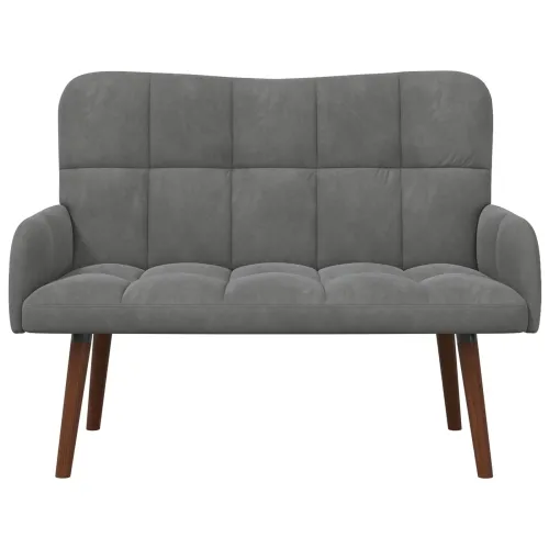 Sofa za dvije osobe Tamnosiva 115 x 61 x 87 cm Baršun - Tamnosiva Cijena