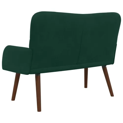 Sofa za dvije osobe Tamnozelena 115 x 61 x 87 cm Baršun - Tamnozelena Cijena