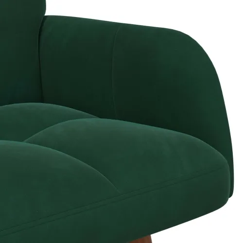 Sofa za dvije osobe Tamnozelena 115 x 61 x 87 cm Baršun - Tamnozelena Cijena