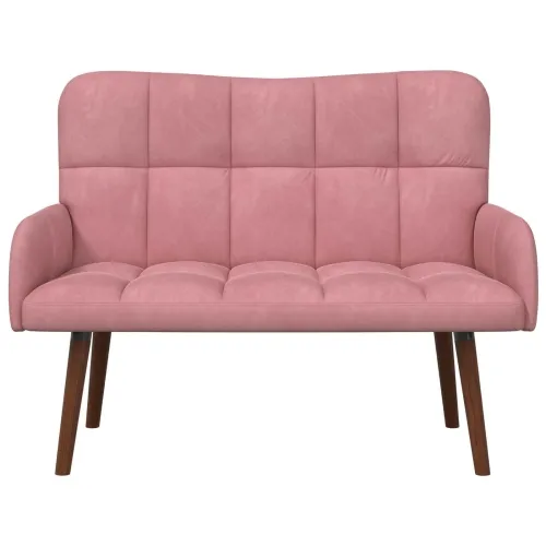 Sofa za dvije osobe Ružičasta 115 x 61 x 87 cm Baršun - Ružičasta Cijena