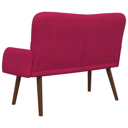 Sofa za dvije osobe Vinska crvena 115 x 61 x 87 cm Baršun - boja crnog vina Cijena