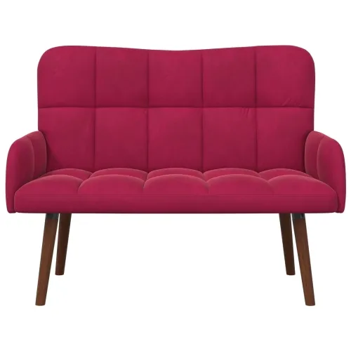 Sofa za dvije osobe Vinska crvena 115 x 61 x 87 cm Baršun - boja crnog vina Cijena