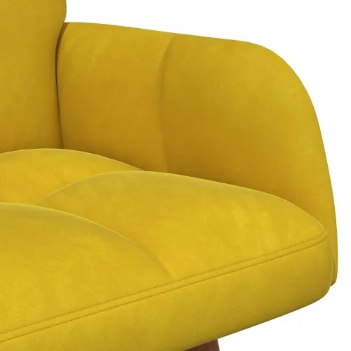 Sofa za dvije osobe Žuta 115 x 61 x 87 cm Baršun - Žuta Cijena