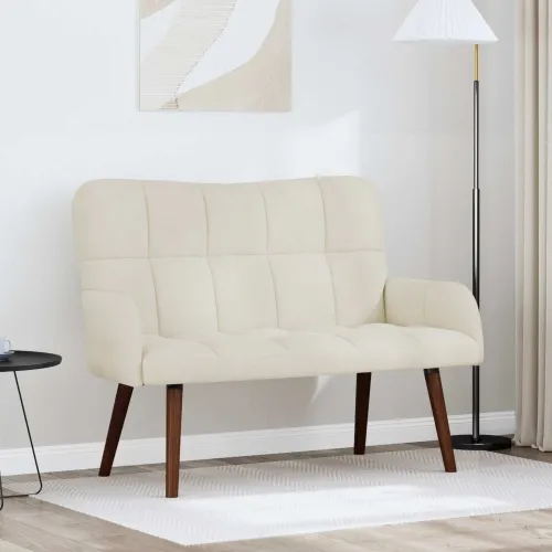 Sofa za dvije osobe Krem 115 x 61 x 87 cm Baršun - Krem Cijena