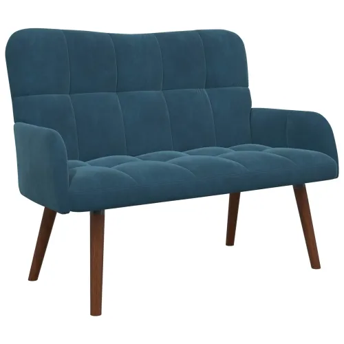 Sofa za dvije osobe Plava 115 x 61 x 87 cm Baršun - Plava Cijena