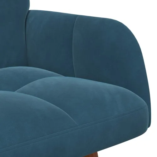 Sofa za dvije osobe Plava 115 x 61 x 87 cm Baršun - Plava Cijena