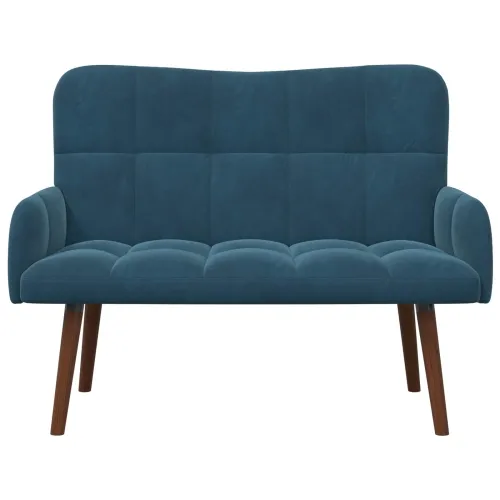 Sofa za dvije osobe Plava 115 x 61 x 87 cm Baršun - Plava Cijena
