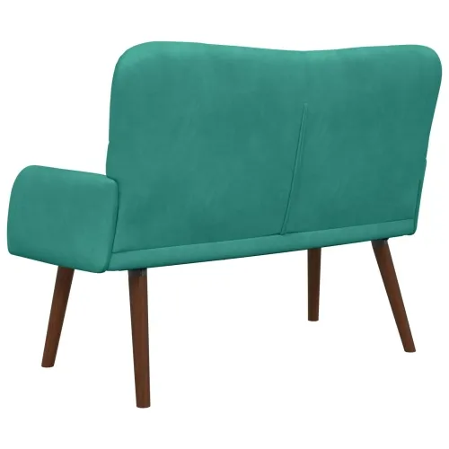 Sofa za dvije osobe Tirkizna 115 x 61 x 87 cm Baršun - Tirkizna Cijena