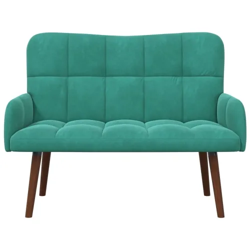 Sofa za dvije osobe Tirkizna 115 x 61 x 87 cm Baršun - Tirkizna Cijena