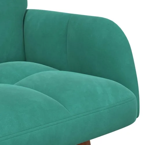 Sofa za dvije osobe Tirkizna 115 x 61 x 87 cm Baršun - Tirkizna Cijena