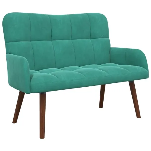 Sofa za dvije osobe Tirkizna 115 x 61 x 87 cm Baršun - Tirkizna Cijena