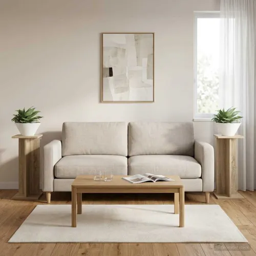 Stalak za biljke 2 kom. Hrast sonoma 25 x 25,5 x 60,5 cm - Hrast sonoma 25 x 25,5 x 60,5 cm 2 Cijena