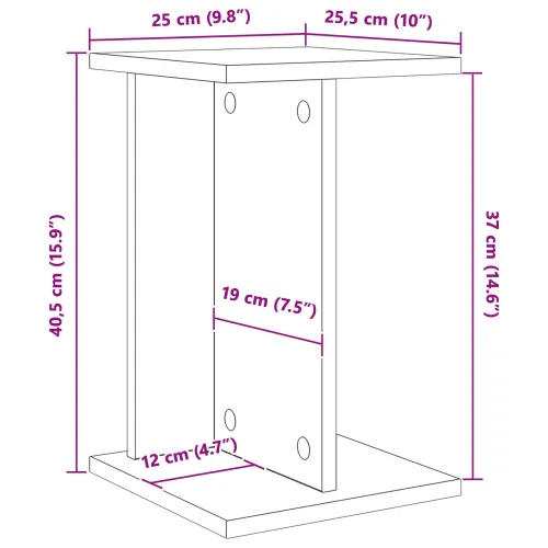 Stalak za biljke Dimljeni hrast 25 x 25,5 x 40,5 cm - Dimljeni hrast 25 x 25,5 x 40,5 cm 1 Cijena