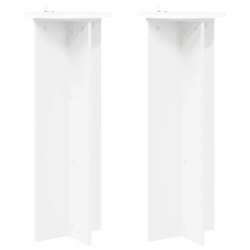 Stalak za biljke 2 kom. Bijela Ø40 x 100 cm Konstruirano drvo - Bijela 40 x 40 x 100 cm Cijena