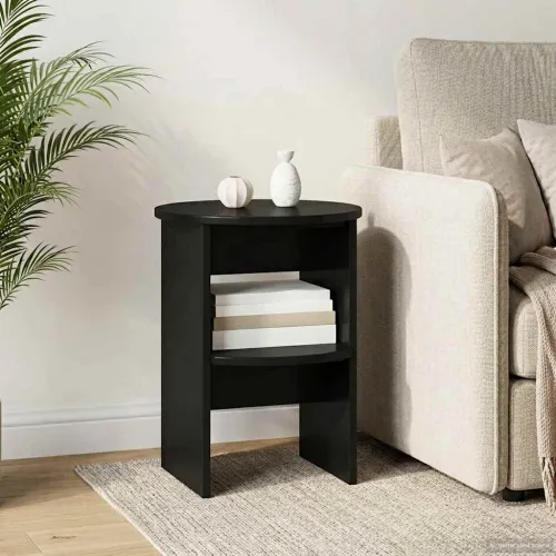 Pomoćni ormarić Crna Ø40 x 50 cm Konstrukcijsko drvo - Crna 1 Cijena